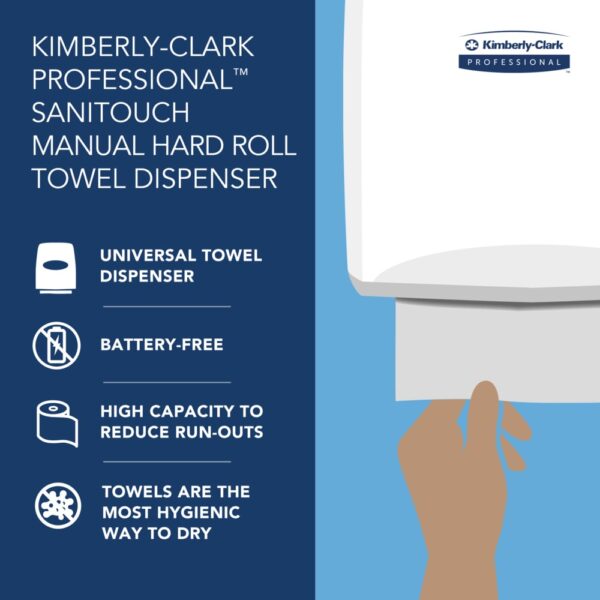 Kimberly-Clark Professional™ Sanitouch Manual Hard Roll Towel Dispenser - Image 10