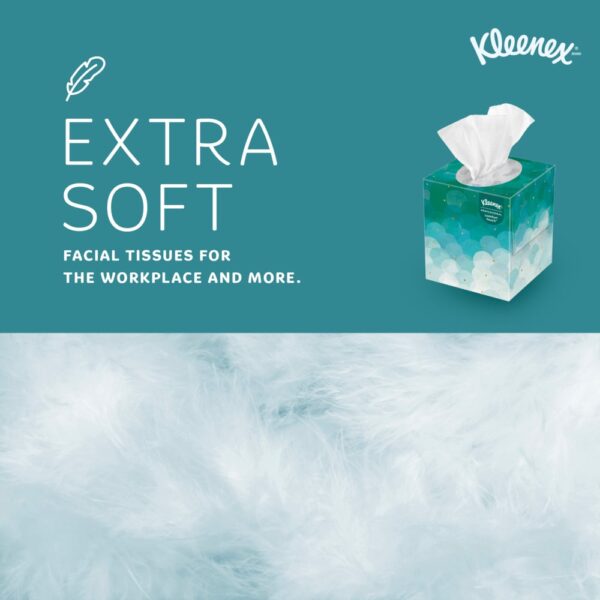 Kleenex® Professional Facial Tissue (21270), 2-Ply, White, Upright Facial Tissue Cube Boxes for Business (90 Tissues/Box, 36 Boxes/Case, 3,240 Tissues/Case) - Image 6